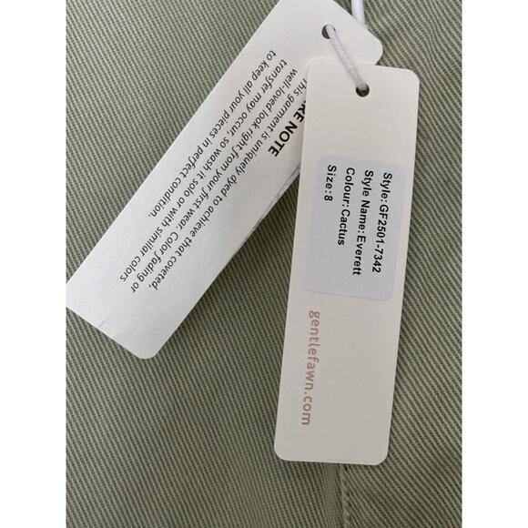 Gentle Fawn Everett Pants Jeans Wide Leg Womens Size 8 Green Cactus New - Picture 4 of 6